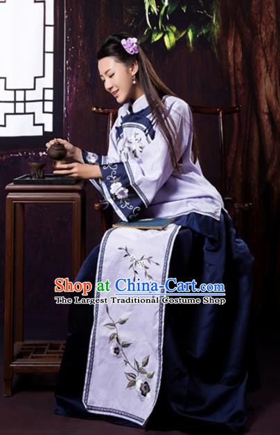 Chinese Ancient Nobility Lady Hanfu Dress Traditional Qing Dynasty Xiuhe Suit Embroidered Costumes for Women