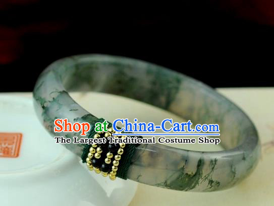 Chinese Traditional Accessories Ancient Handmade Jadeite Bracelet for Women