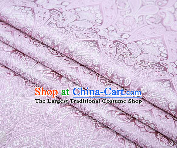 Chinese Traditional Pink Satin Fabric Tang Suit Brocade Classical Loquat Flower Pattern Design Material Drapery