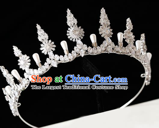 Top Grade Handmade Bride Crystal Royal Crown Hair Accessories for Women