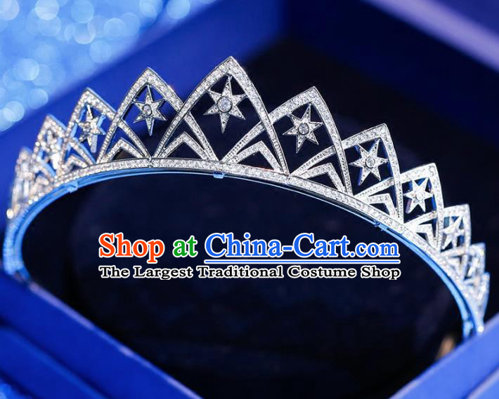 Top Grade Handmade Bride Zircon Royal Crown Princess Baroque Hair Accessories for Women