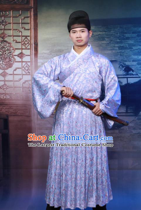 Chinese Ancient Swordsman Costumes Traditional Ming Dynasty Imperial Bodyguard Clothing for Men