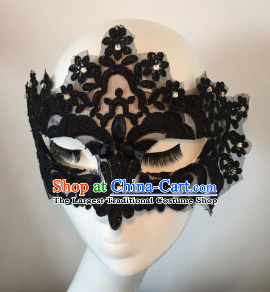 Halloween Exaggerated Accessories Catwalks Black Masks for Women