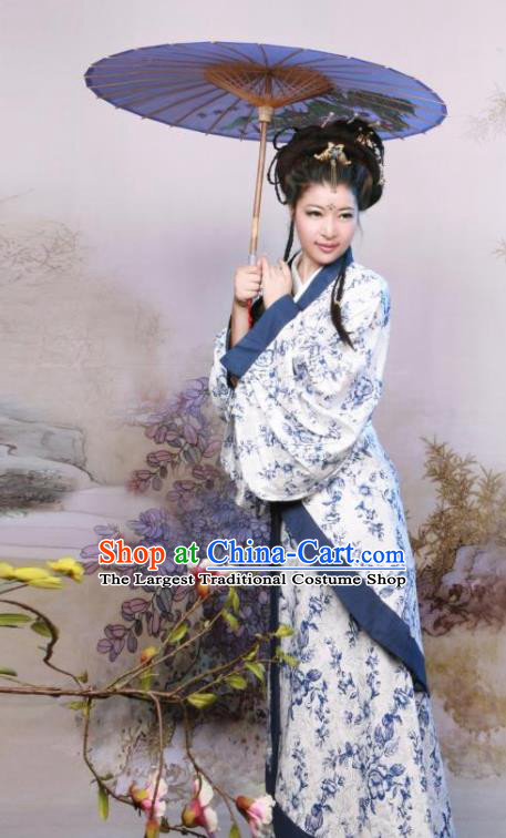 Ancient Chinese Traditional Costumes Han Dynasty Imperial Concubine Hanfu Dress for Women