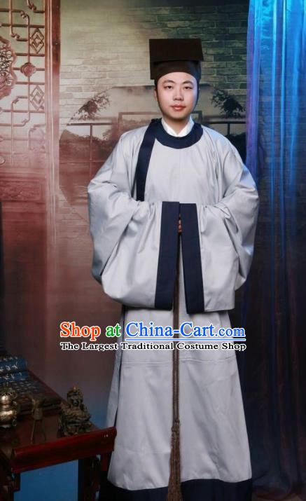 Chinese Ancient Nobility Childe Costumes Traditional Song Dynasty Scholar Robe for Men