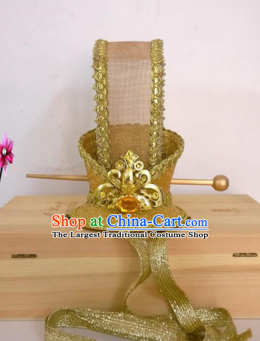 Chinese Traditional Hanfu Headdress Ancient Bridegroom Tuinga Hairdo Crown for Men