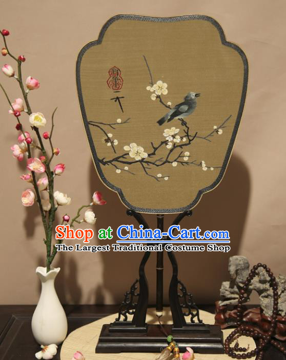 Chinese Ancient Traditional Palace Fans Hanfu Pure Silk Round Fans for Women