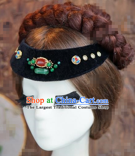 Chinese Ancient Qing Dynasty Empress Hair Clasp Wedding Bride Headdress for Women