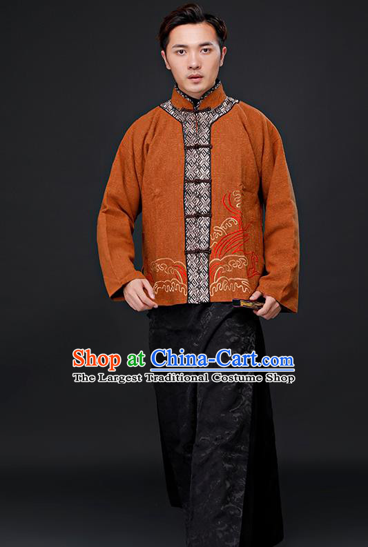 Chinese Ancient Republican Period Drama Childe Costumes Tang Suit Clothing for Men