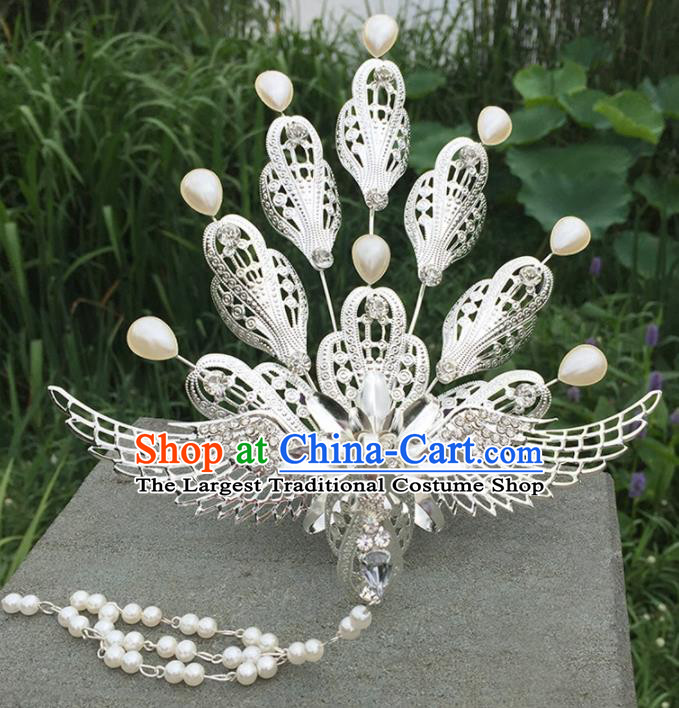 Chinese Ancient Tang Dynasty Princess Hair Accessories Pearls Phoenix Hairpins for Women