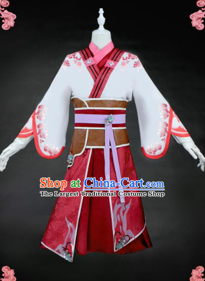 Chinese Traditional Cosplay Female Knight Costumes Ancient Swordswoman Clothing for Women