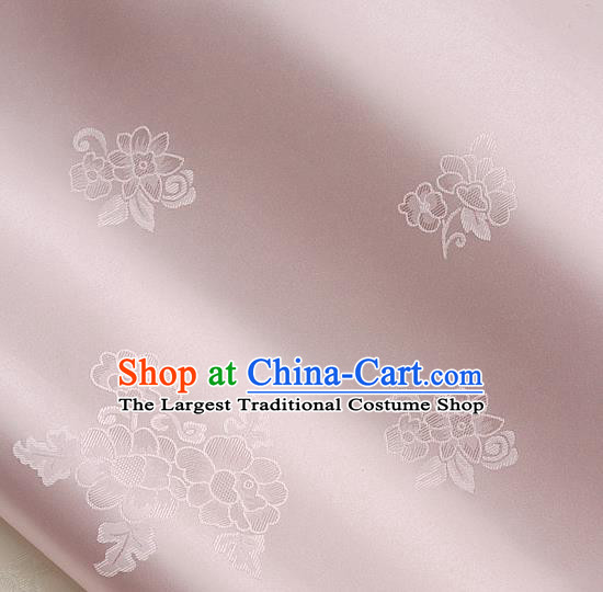 Traditional Asian Cloth Drapery Brocade Korean Hanbok Palace Pink Satin Silk Fabric