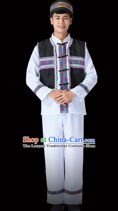 Chinese Traditional Miao Minority Folk Dance Clothing Ethnic Dance Costumes for Men