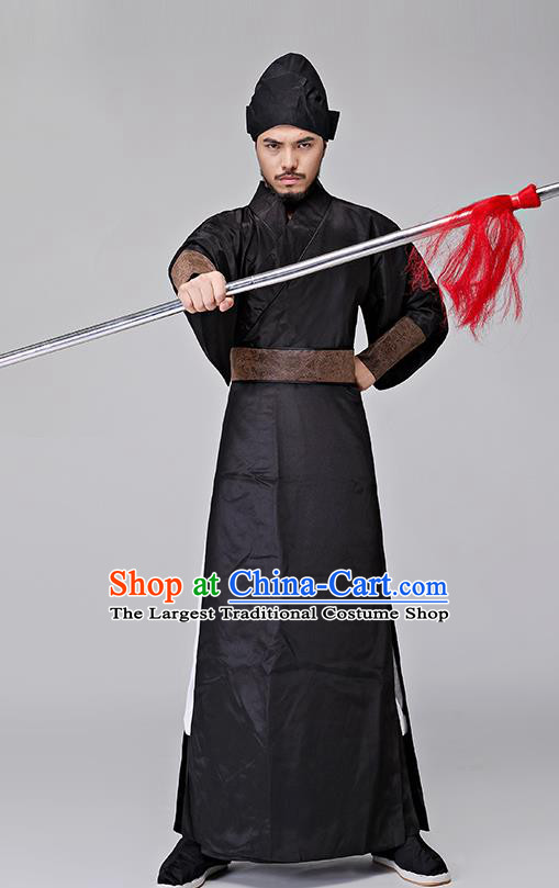 Traditional Chinese Three Kingdoms Period Swordsman Costumes Ancient Drama Knight Clothing for Men