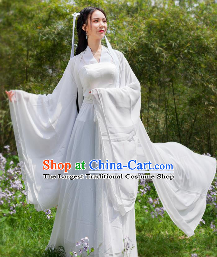 Chinese Ancient Swordswoman Little Dragon Maiden Hanfu Dress Traditional Song Dynasty Drama Knight Costumes for Women