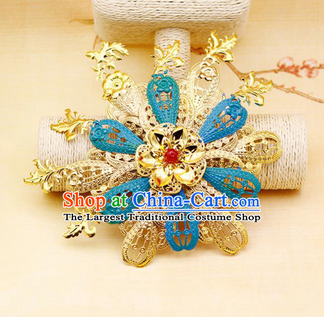 Chinese Traditional Hair Accessories Ancient Princess Blue Hairpins for Women