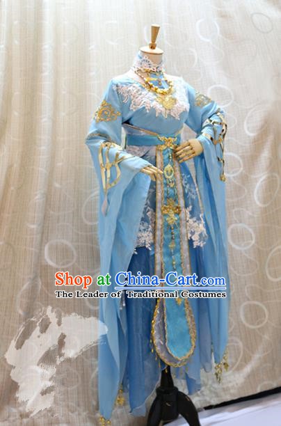 Ancient Traditional China Cosplay Tang Dynasty Palace Princess Costumes Complete Set for Women