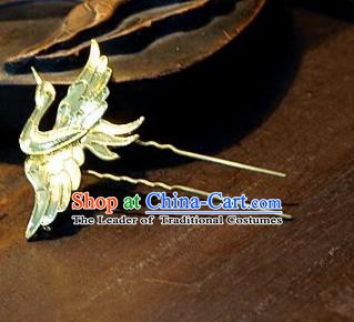 Chinese Handmade Classical Hair Accessories Ancient Bride Crane Hairpins for Women