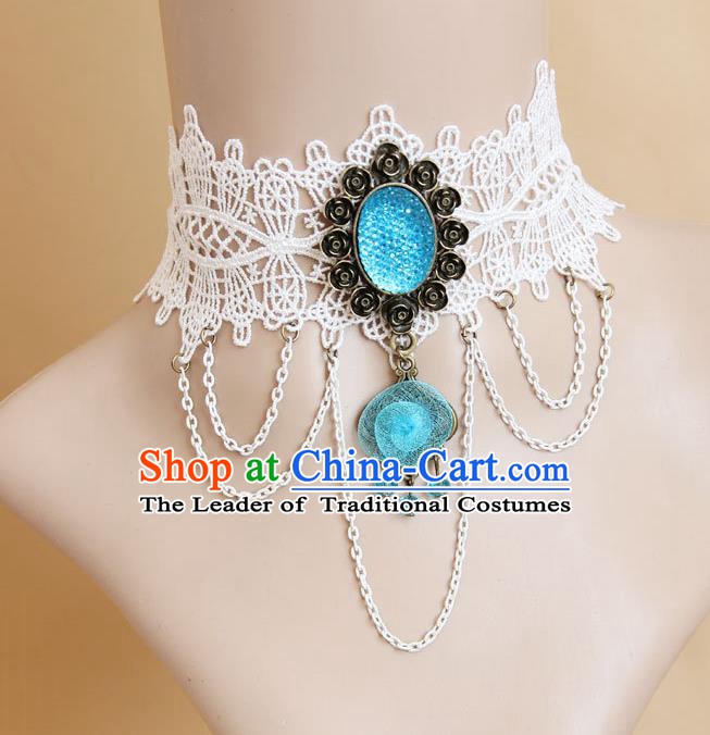 European Western Vintage Jewelry Accessories Renaissance Bride Bohemia Lace Necklace for Women