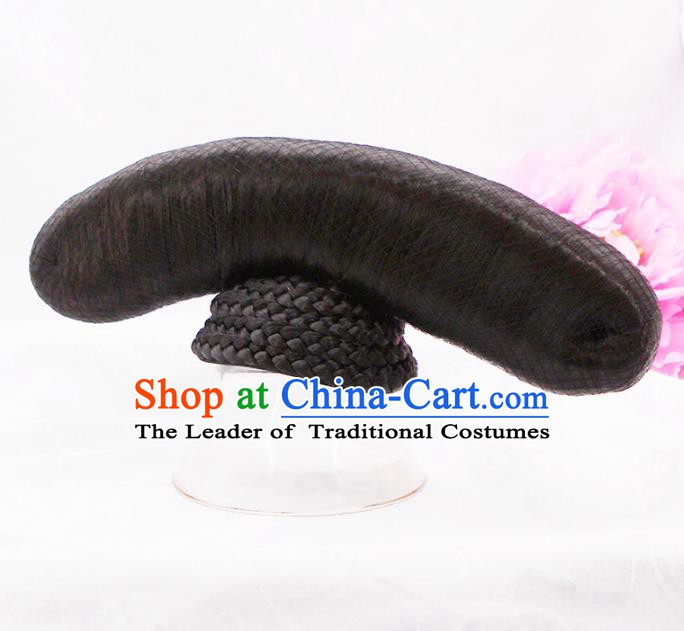 Handmade Chinese Ancient Wig Palace Qing Dynasty Palace Lady Wiggery Chignon for Women