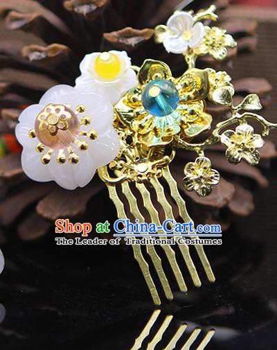 Handmade Chinese Ancient Palace Lady Hair Accessories Hanfu Hair Comb Hairpins for Women