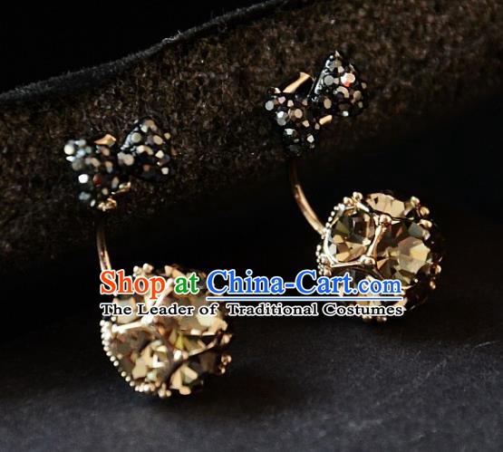 European Western Bride Vintage Accessories Renaissance Bohemia Bowknot Earrings for Women