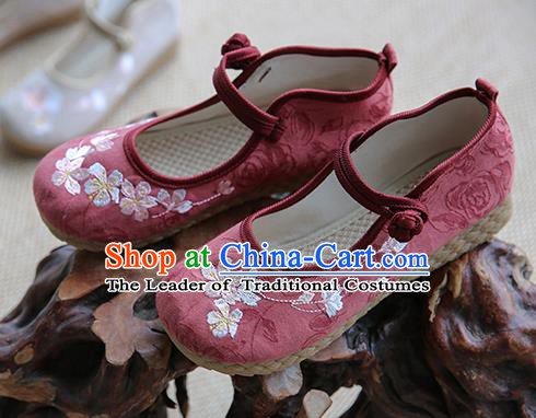 Traditional Chinese Red Shoes Wushu Shoes Hanfu Shoes Embroidered Shoes