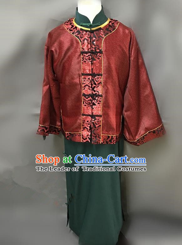 Traditional Chinese Stage Performance Costume Ancient Qing Dynasty Nobility Master Clothing for Men