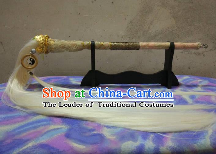 Traditional China Ancient Cosplay Taoist Priest Horsetail Whisk