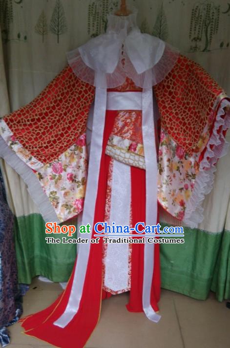 Traditional China Ancient Cosplay Palace Lady Wedding Costume Princess Hanfu Dress Clothing for Women