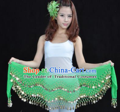 Asian Indian Belly Dance Waist Accessories Green Waistband India Raks Sharki Belts for Women