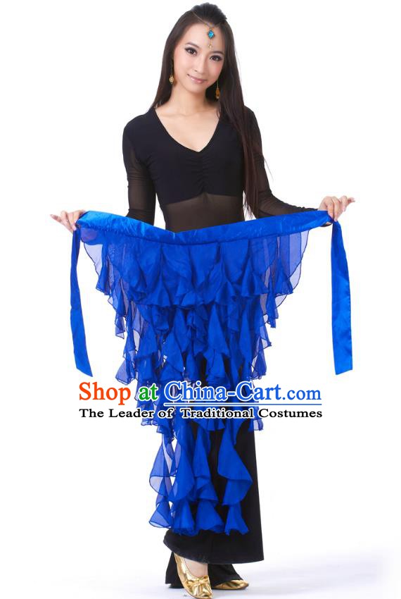 Indian Traditional Belly Dance Belts Royalblue Hip Scarf Waistband India Raks Sharki Waist Accessories for Women