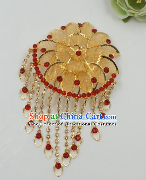 Chinese Handmade Classical Hair Accessories Ancient Hanfu Tassel Hair Comb Hairpins for Women