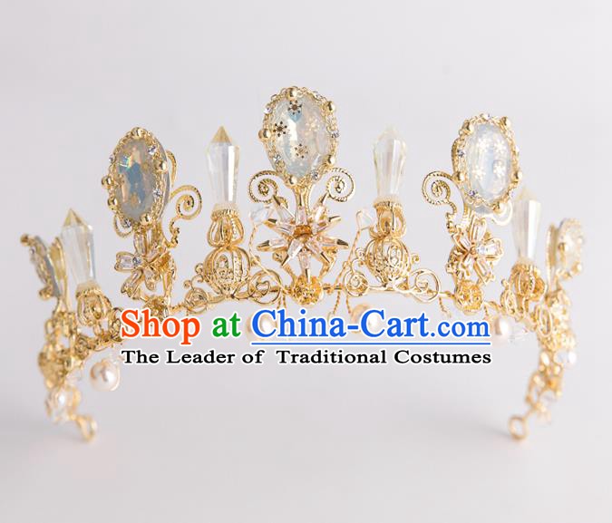 Handmade Classical Wedding Hair Accessories Bride Baroque Royal Crown Hair Coronet for Women