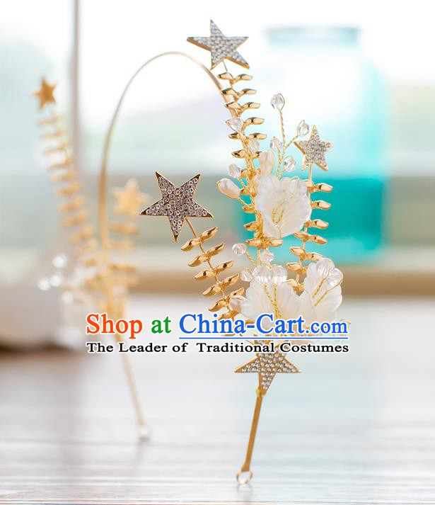 Handmade Classical Wedding Hair Accessories Bride Crystal Hair Clasp Stars Headband for Women