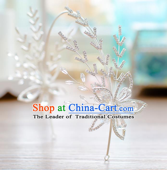 Handmade Classical Wedding Hair Accessories Bride Crystal Hair Clasp Headband for Women