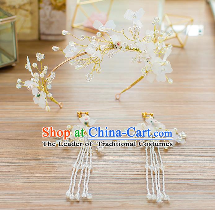 Handmade Classical Wedding Hair Accessories Bride Flowers Hair Clasp Headwear for Women