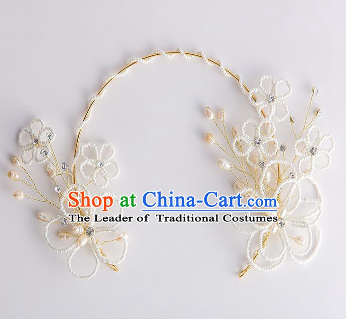 Handmade Classical Wedding Hair Accessories Bride Flowers Hair Clasp Headwear for Women