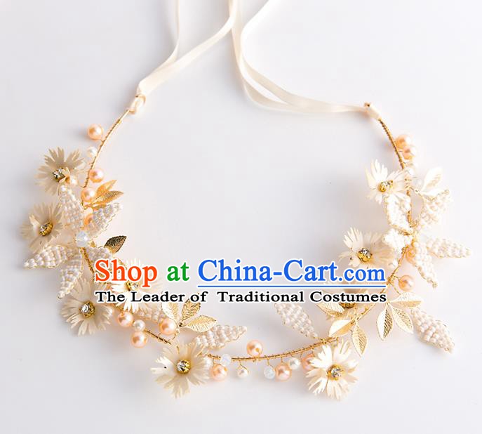 Handmade Classical Wedding Hair Accessories Bride Flowers Headband Hair Clasp Headwear for Women