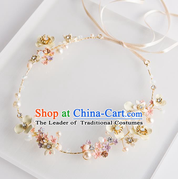 Handmade Classical Wedding Hair Accessories Bride Flower Headband Hair Clasp for Women