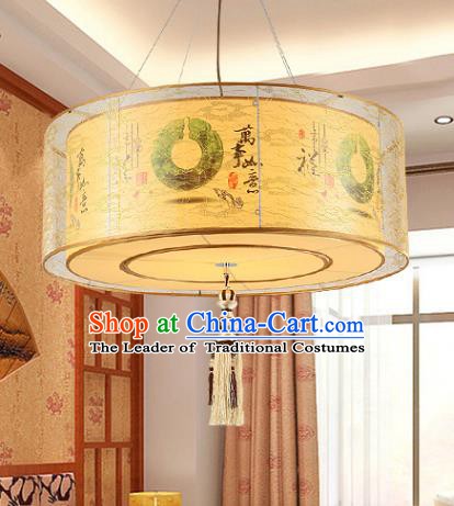 Traditional Chinese Painted Hanging Palace Lanterns Handmade Lantern Ancient Ceiling Lamp