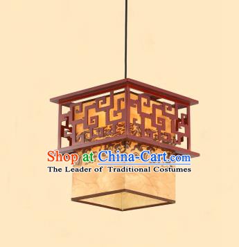 Traditional Chinese Palace Lanterns Handmade Wood Hanging Lantern Ancient Ceiling Lamp