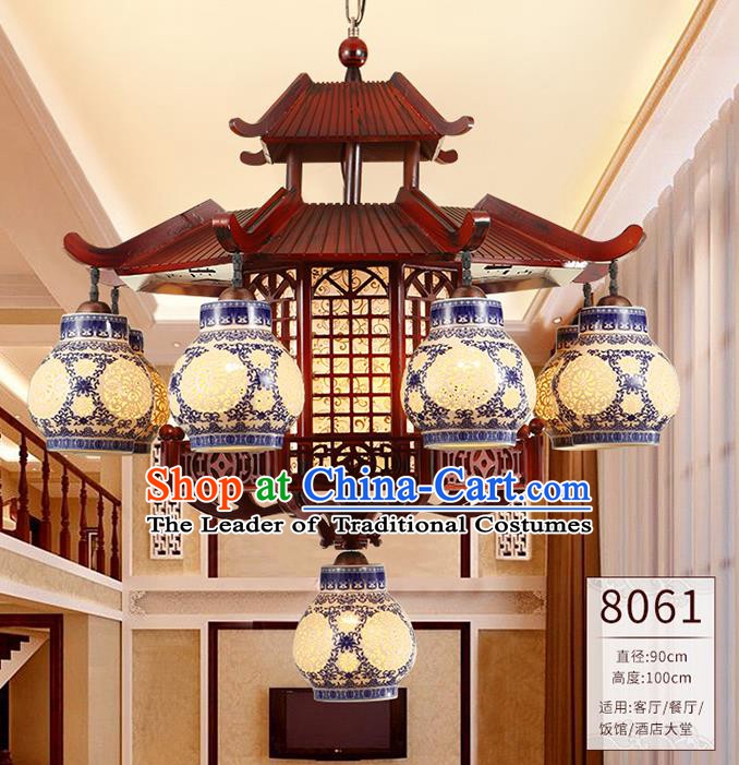 Traditional Chinese Ceiling Palace Lanterns Handmade Wood Lantern Ancient Lamp