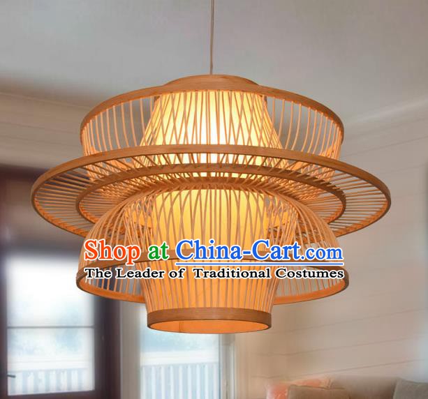 Traditional Chinese Bamboo Weaving Hanging Lanterns Handmade Lantern Ancient Lamp