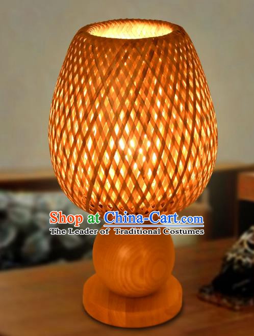 Traditional China Rattan Art Lanterns Handmade Lantern Ancient Desk Lamp