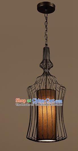 Traditional Chinese Iron Birdcage Ceiling Lanterns Ancient Handmade Hanging Lantern Ancient Lamp