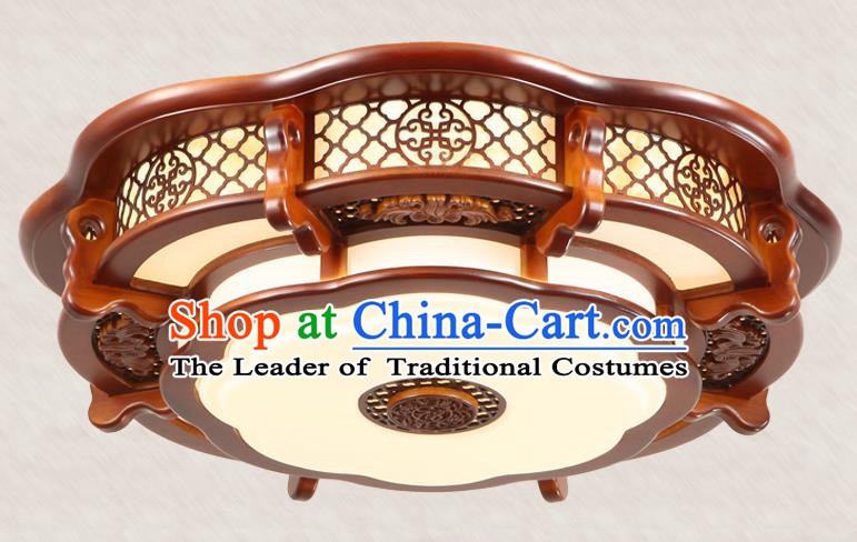 Traditional Chinese Handmade Wood Carving Ceiling Lantern Asian Lanterns Ancient Lantern