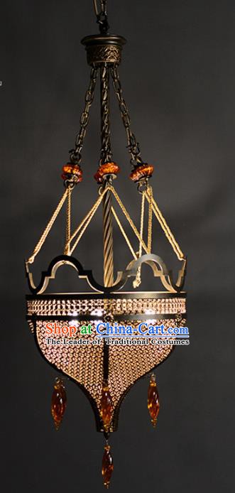 Handmade Traditional Thailand Hanging Lantern Asian Iron Ceiling Lanterns Religion Lantern