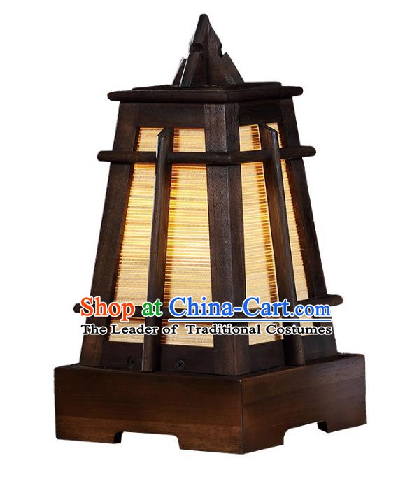 Handmade Thailand Lantern Asian Lanterns Religion Wood Desk Lantern Traditional Lamp