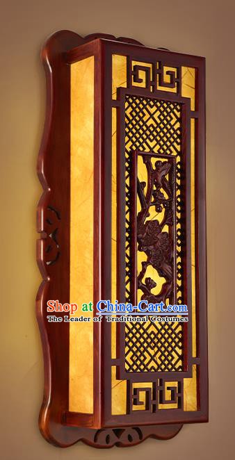 China Handmade Palace Lanterns Wall Lantern Ancient Wood Carving Plum Blossom Lanterns Traditional Lamp